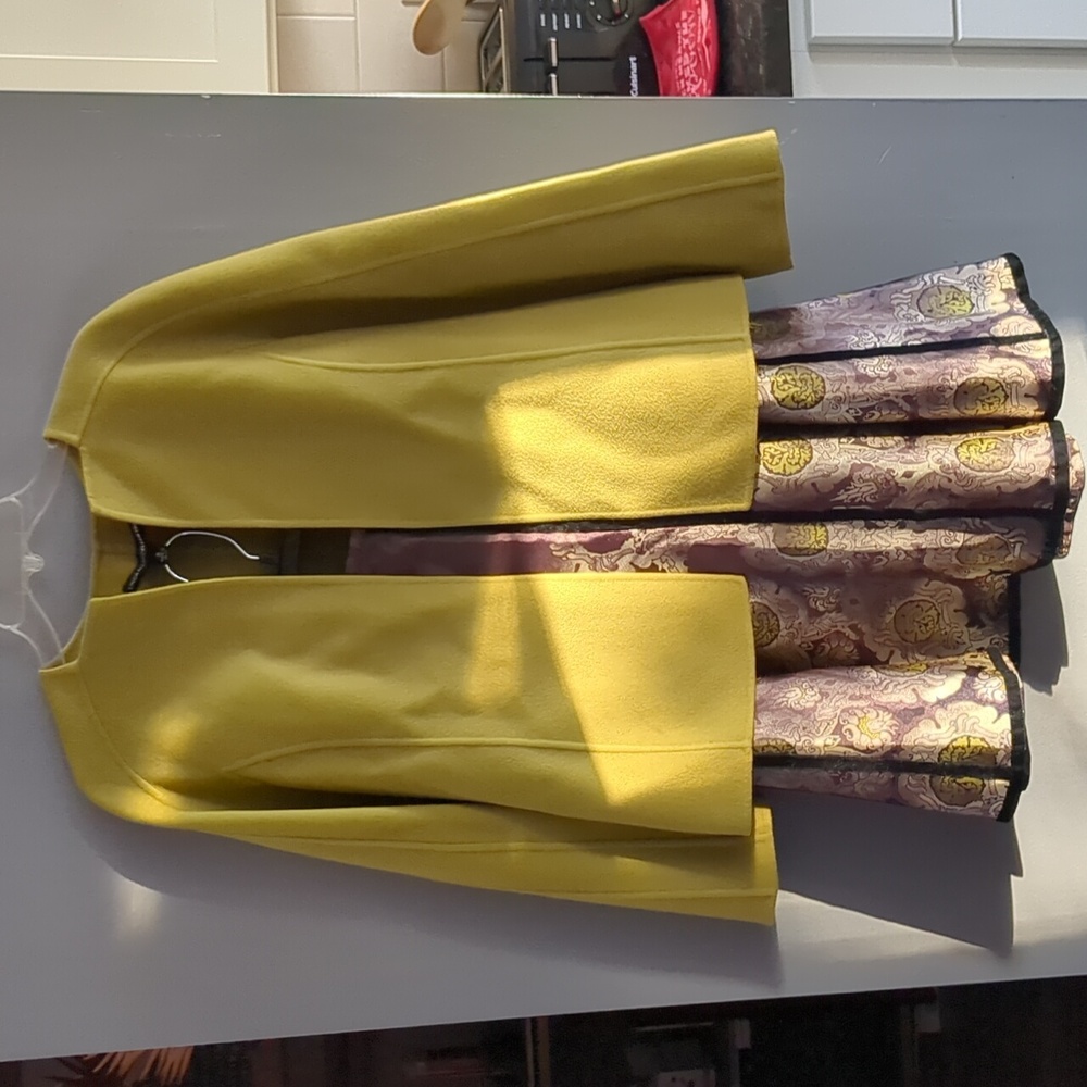Ellen Tracy wool jacket, 6, chartreuse